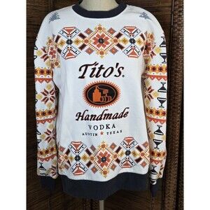 Tito's Homemade Vodka Christmas Sweater Mens L Ugly Holiday Pullover Sweatshirt